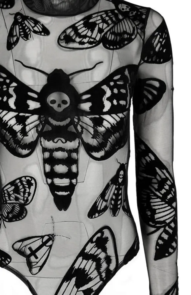 Restyle Death's head Hawkmoth mesh bodysuit