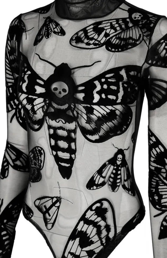 Restyle Death's head Hawkmoth mesh bodysuit