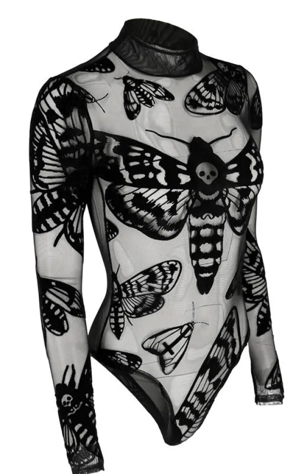 Restyle Death's head Hawkmoth mesh bodysuit