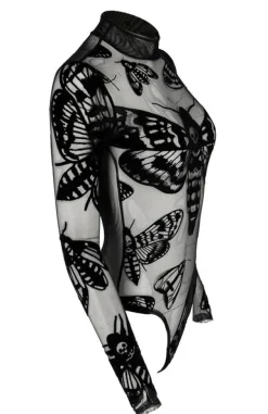 Restyle Death's head Hawkmoth mesh bodysuit