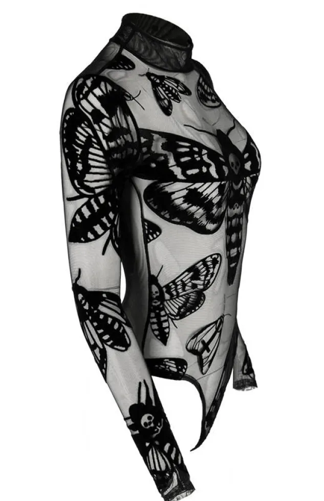 Restyle Death's head Hawkmoth mesh bodysuit