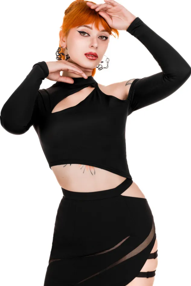 Restyle DELANEY ASYMMETRIC SKIRT Thigh Split