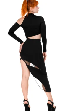 Restyle DELANEY ASYMMETRIC SKIRT Thigh Split