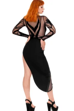 Restyle DESIREE SKIRT Asymmetric Skirt with PU seams