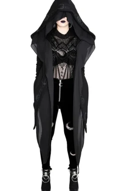 Restyle DOUBLE CRESCENT VELVET LEGGINGS gothic black leggings