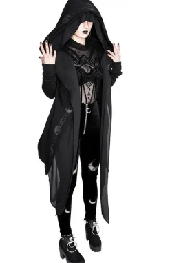 Restyle DOUBLE CRESCENT VELVET LEGGINGS gothic black leggings