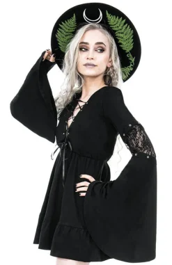 Restyle Eden Black Cotton Floaty Dress