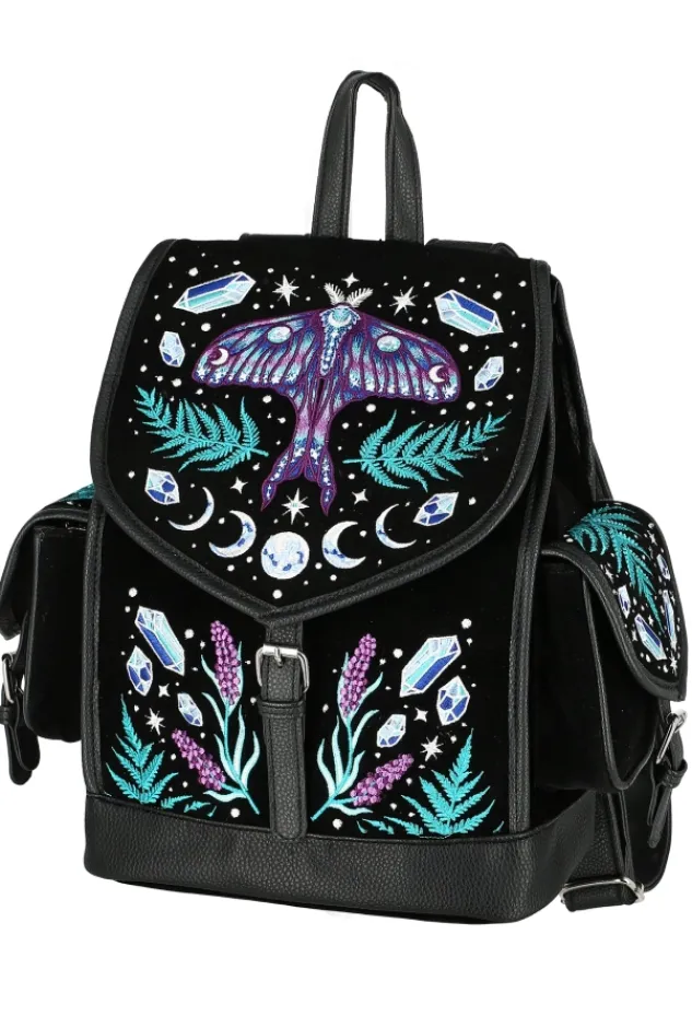 Restyle ENCHANTED FOREST BACKPACK Magical backpack with moth embroidery