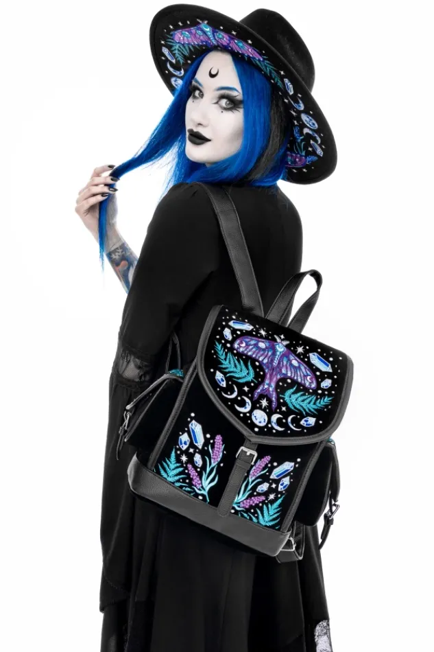 Restyle ENCHANTED FOREST BACKPACK Magical backpack with moth embroidery