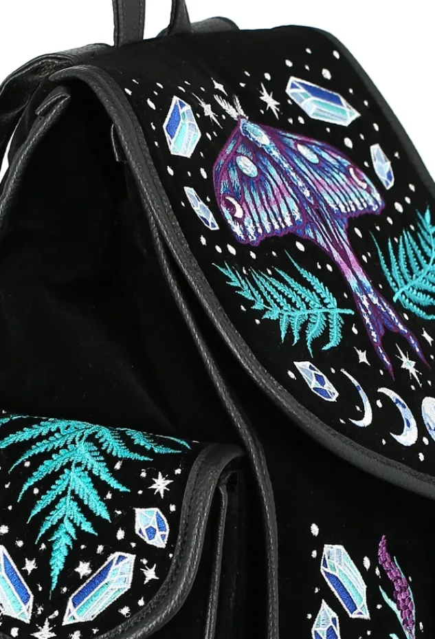 Restyle ENCHANTED FOREST BACKPACK Magical backpack with moth embroidery