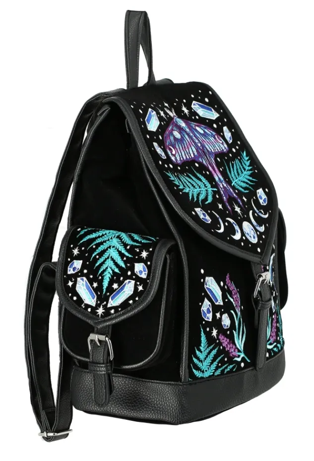 Restyle ENCHANTED FOREST BACKPACK Magical backpack with moth embroidery