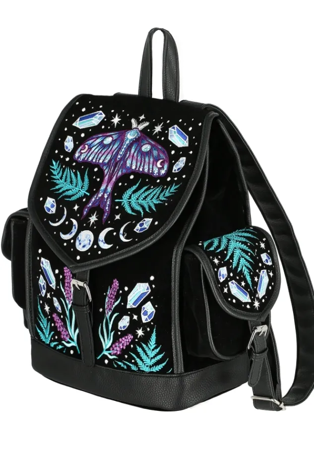 Restyle ENCHANTED FOREST BACKPACK Magical backpack with moth embroidery