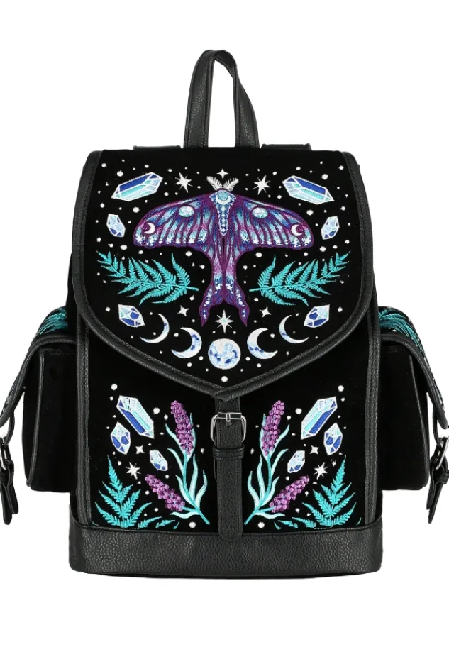 Restyle ENCHANTED FOREST BACKPACK Magical backpack with moth embroidery