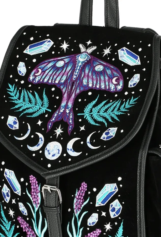 Restyle ENCHANTED FOREST BACKPACK Magical backpack with moth embroidery