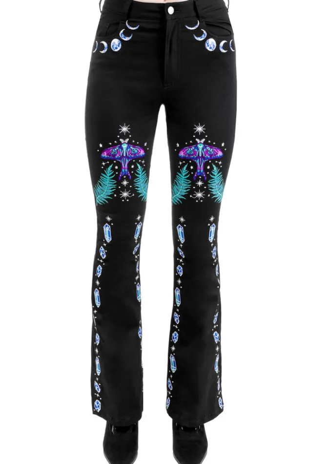 Restyle ENCHANTED FOREST BELL-BOTTOM JEANS