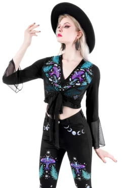 Restyle ENCHANTED FOREST BELL-BOTTOM JEANS