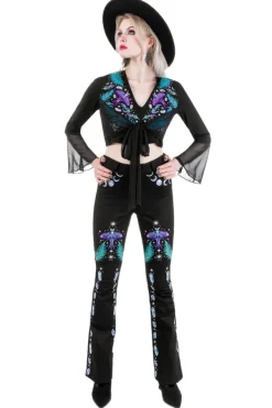 Restyle ENCHANTED FOREST BELL-BOTTOM JEANS