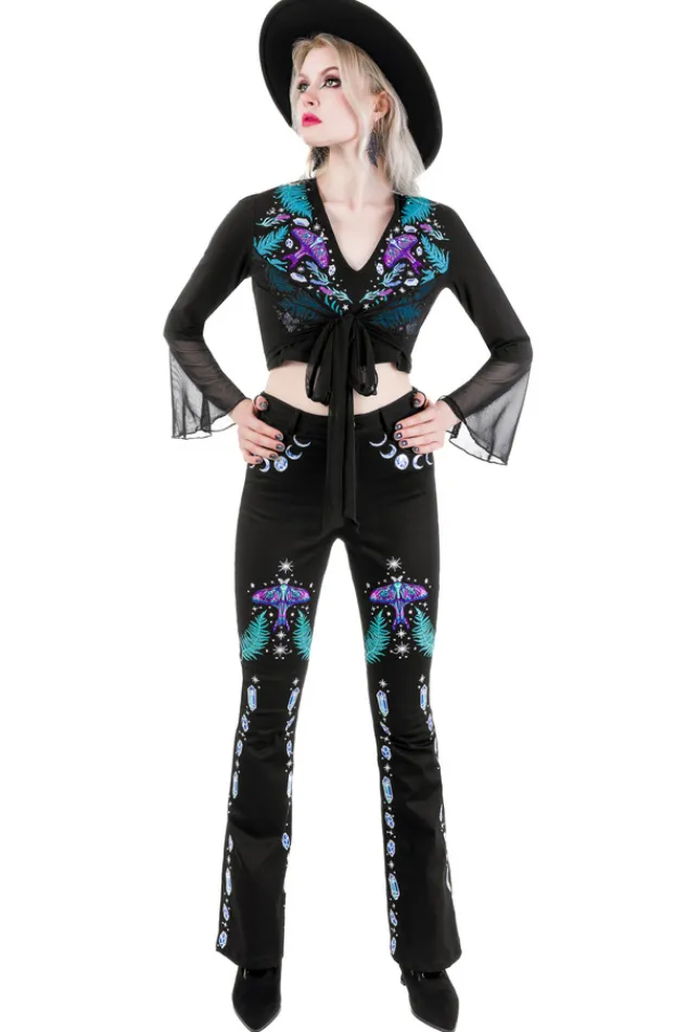 Restyle ENCHANTED FOREST BELL-BOTTOM JEANS