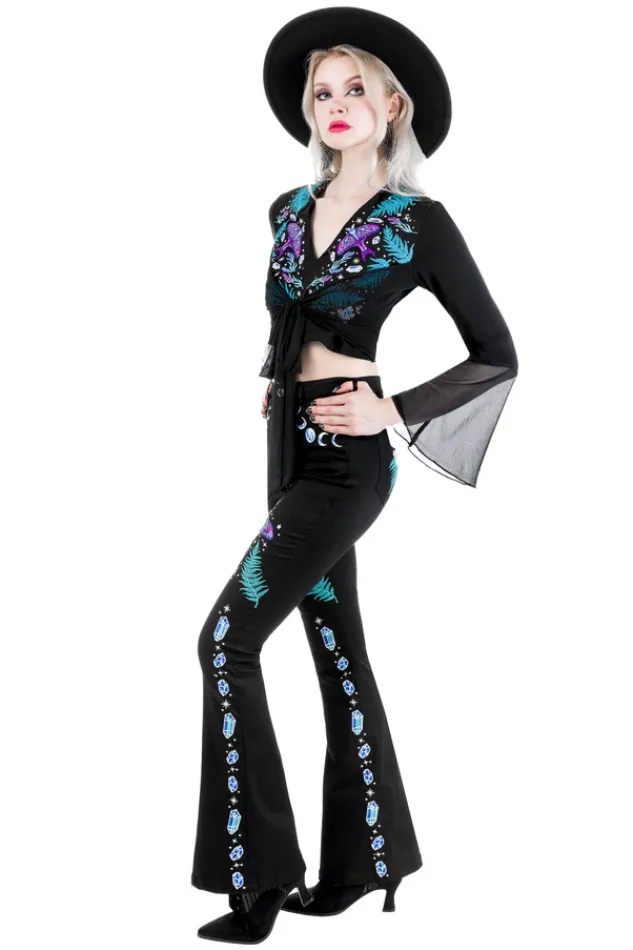 Restyle ENCHANTED FOREST BELL-BOTTOM JEANS