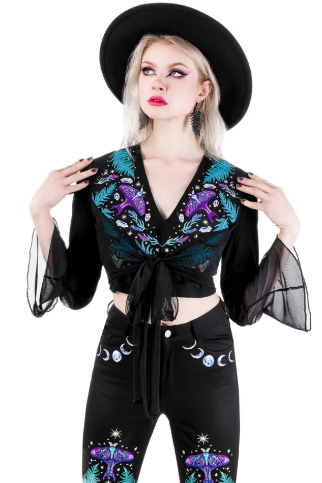 Restyle ENCHANTED FOREST BELL-BOTTOM JEANS