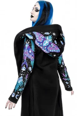 Restyle ENCHANTED FOREST HOODIE with detailed embroidery moth and fern