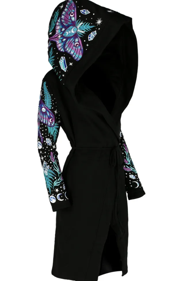 Restyle ENCHANTED FOREST HOODIE with detailed embroidery moth and fern