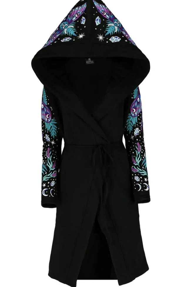 Restyle ENCHANTED FOREST HOODIE with detailed embroidery moth and fern