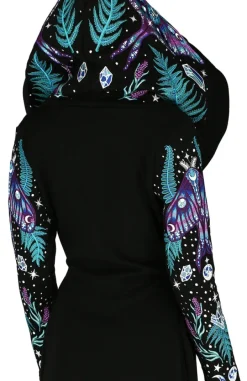 Restyle ENCHANTED FOREST HOODIE with detailed embroidery moth and fern