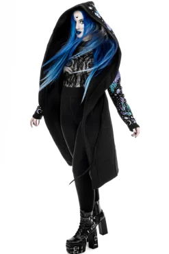 Restyle ENCHANTED FOREST HOODIE with detailed embroidery moth and fern