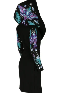 Restyle ENCHANTED FOREST HOODIE with detailed embroidery moth and fern