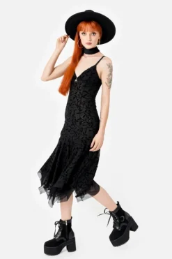 Restyle FALLEN LEAVES MIDI DRESS