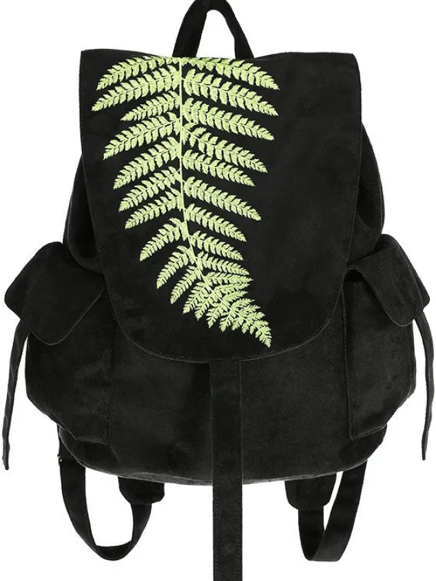Restyle FERN BACKPACK Vegan suede, forest witch sack