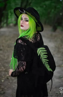 Restyle FERN BACKPACK Vegan suede, forest witch sack