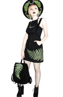 Restyle FERN BACKPACK Vegan suede, forest witch sack