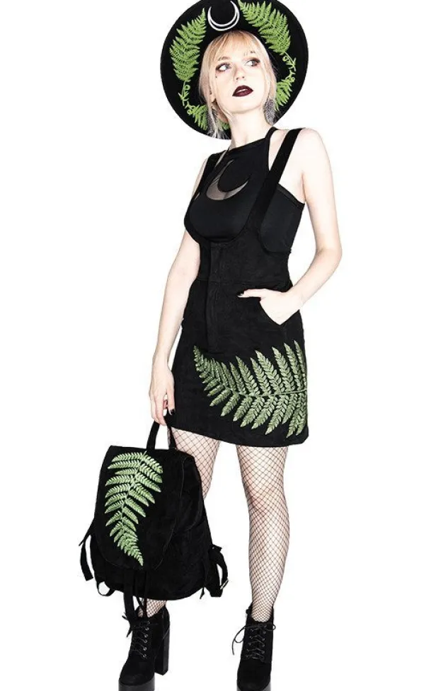 Restyle FERN BACKPACK Vegan suede, forest witch sack