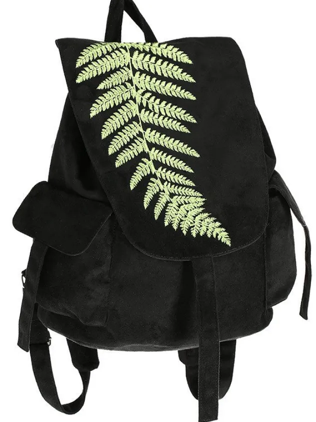 Restyle FERN BACKPACK Vegan suede, forest witch sack
