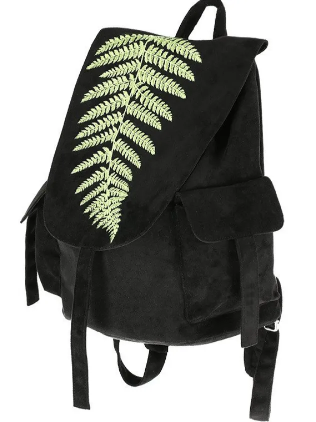 Restyle FERN BACKPACK Vegan suede, forest witch sack