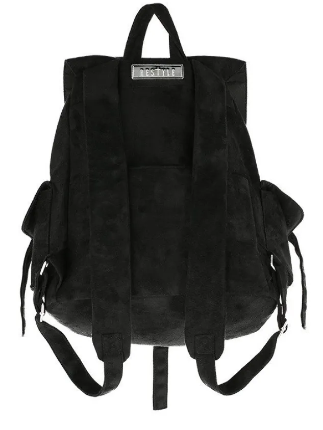 Restyle FERN BACKPACK Vegan suede, forest witch sack