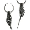 Restyle Gothic 925 Silver earrings MAGIC WAND HOOPS