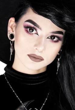 Restyle Gothic 925 Silver earrings MAGIC WAND HOOPS