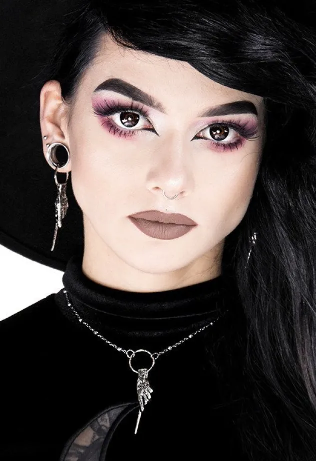 Restyle Gothic 925 Silver earrings MAGIC WAND HOOPS