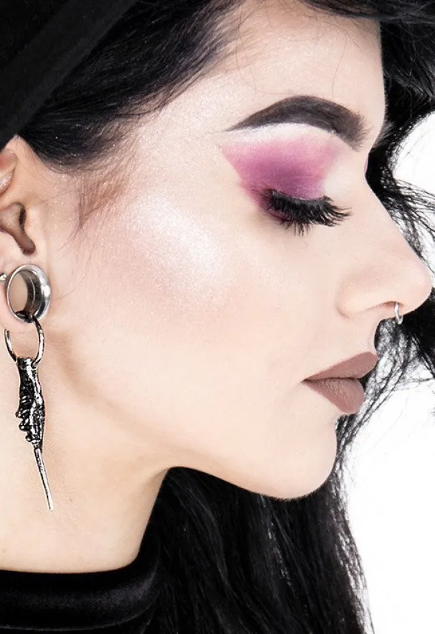 Restyle Gothic 925 Silver earrings MAGIC WAND HOOPS