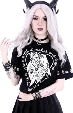 Restyle Gothic blouse, occult t-shirt Crop Top 