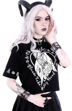 Restyle Gothic blouse, occult t-shirt Crop Top 