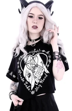 Restyle Gothic blouse, occult t-shirt Crop Top 
