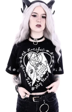 Restyle Gothic blouse, occult t-shirt Crop Top 