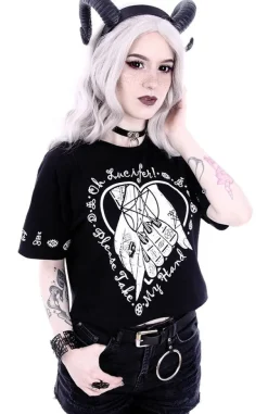 Restyle Gothic blouse, occult t-shirt Crop Top 