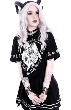 Restyle Gothic blouse, occult t-shirt Crop Top 