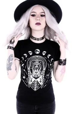 Restyle Gothic blouse with wednesday Addams T-shirt