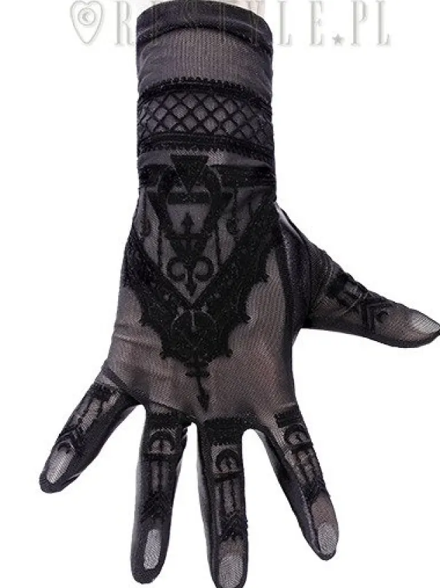 Restyle Gothic mesh gloves mehndi pattern, alchemical symbols "Henna Gloves"